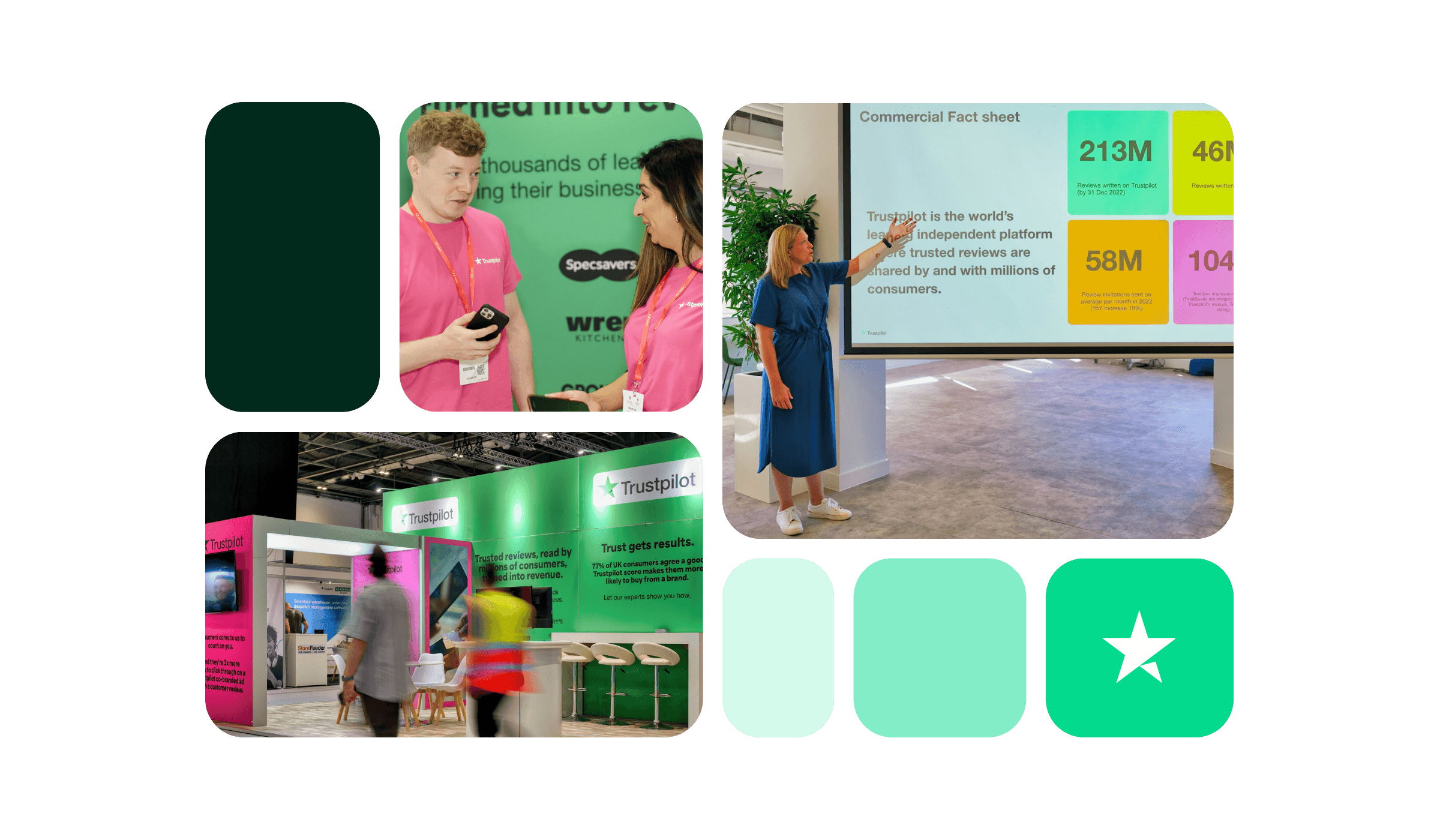 A graphic showcasing multiple photos of events taking place, to demonstrate different events throughout the year